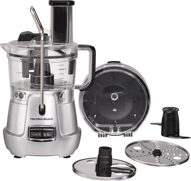 Alt view image 6 of 8 - Hamilton Beach Stack & Snap Food Processor 8-Cup with Adjustable Slicing Blade, Built-in Bowl Scraper & Storage Case (70820)