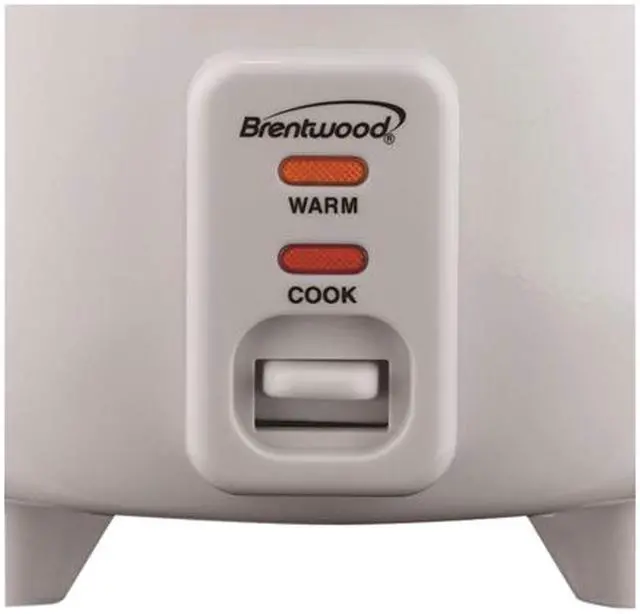 Alt view image 6 of 7 - Brentwood 4-Cup Uncooked Rice Cooker and Food Steamer, White TS-700S