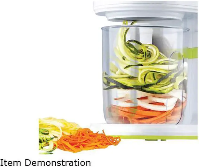 Alt view image 5 of 6 - Brentwood FP-560G 5-Cup Electric Vegetable Spiralizer and Slicer - Green, White
