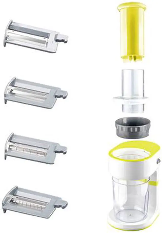 Alt view image 4 of 6 - Brentwood FP-560G 5-Cup Electric Vegetable Spiralizer and Slicer - Green, White
