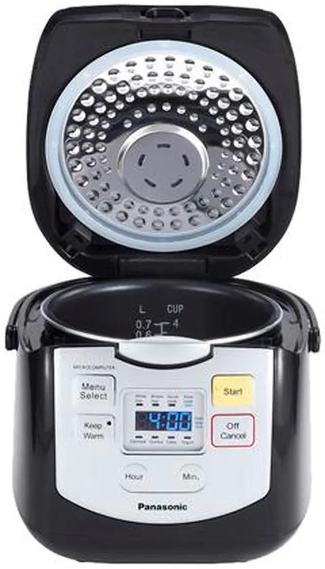 Alt view image 2 of 2 - Panasonic SR-ZC075SK 4 Cups (uncooked) Microcomputer Controlled Rice Cooker, Black / Silver