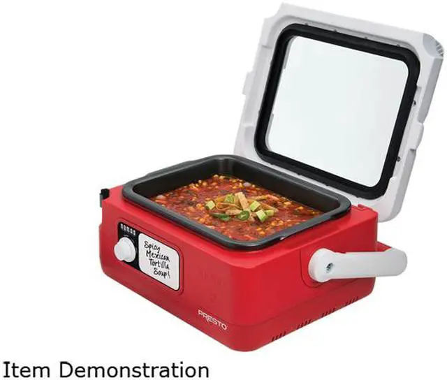 Alt view image 3 of 4 - Presto Nomad 6 Qt. Red Traveling Slow Cooker 06011