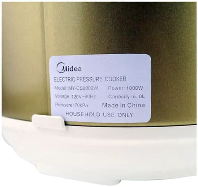 Alt view image 4 of 4 - Midea 7-in-1 6 Qt. Programmable Cooking Pot & Pressure Cooker MYCS6002W