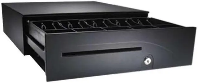 Alt view image 2 of 2 - APG Series 100 Heavy Duty Cash Drawer, 16" x 16", Adjustable Dual Media Slots, Multipro 24V, Fixed 5x5 Till, Keyed Alike (Key 2), Requires Cable, Black - T320-BL1616-K2