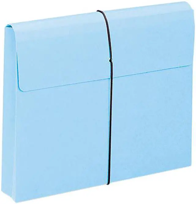 Main image of Smead 77203 Blue Expanding Wallets with Elastic Cord - 8.50" Width x 11" Length Sheet Size - 2" Expansion - Blue - 10 / Box, 1 Box
