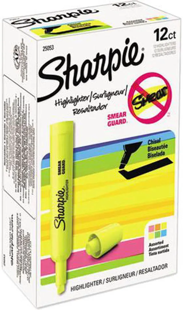 Main image of Accent Tank Style Highlighter, Chisel Tip, Assorted Colors, 6/Set