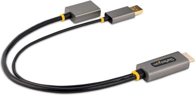 Alt view image 2 of 6 - StarTech.com 1ft (30cm) HDMI to DisplayPort Adapter, 4K 60Hz HDR HDMI Source to DP Monitor, USB Bus Powered, HDMI 2.0 to DisplayPort 1.2