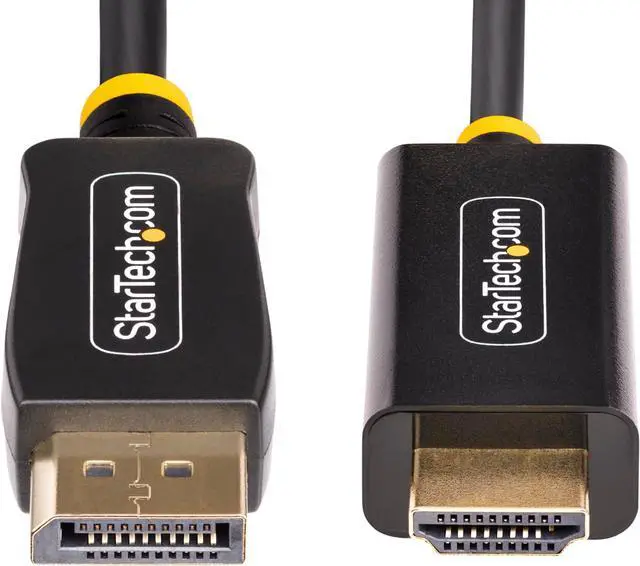 Alt view image 2 of 8 - StarTech 3.3ft DisplayPort to HDMI Adapter Cable Black 3F-DP-HDMI-4K60-HDR