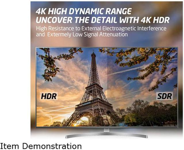 Alt view image 5 of 5 - 4K HDMI Cable 6ft | High Speed,4K @ 60Hz, Ultra HD, 2K, 1080P & ARC Compatible | for Laptop, Monitor, PS5, PS4, Xbox One, Fire TV, Apple TV & More