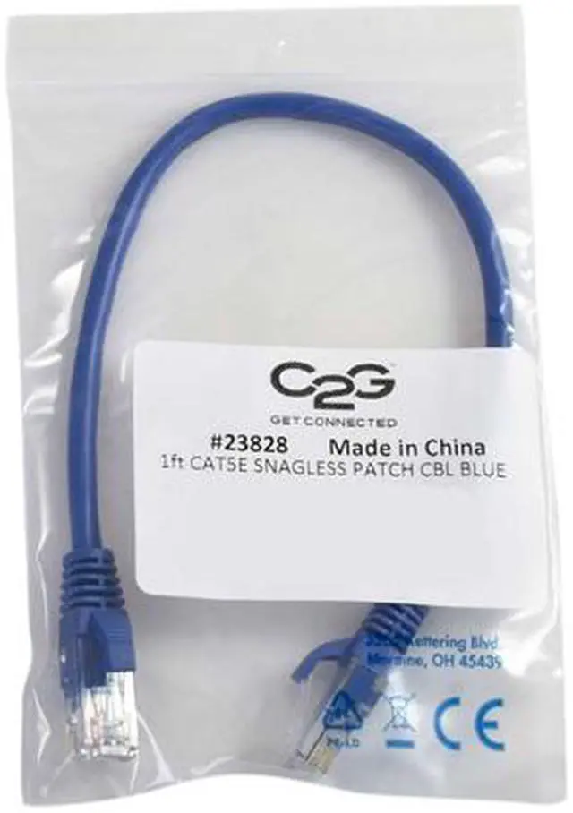 Alt view image 5 of 5 - C2G 00932 C2G 6IN CAT5E SNAGLESS UNSHIELDED (UTP) NETWORK PATCH ETHERNET CABLE - BLUE - 6