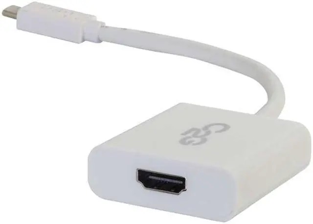 Alt view image 3 of 5 - C2G 29475 C2G USB-C to HDMI Audio/Video Adapter - White - USB/HDMI for Audio/Video Device, HDTV, Projector - 1 x Type C USB - 1 x HDMI Audio/Video - White