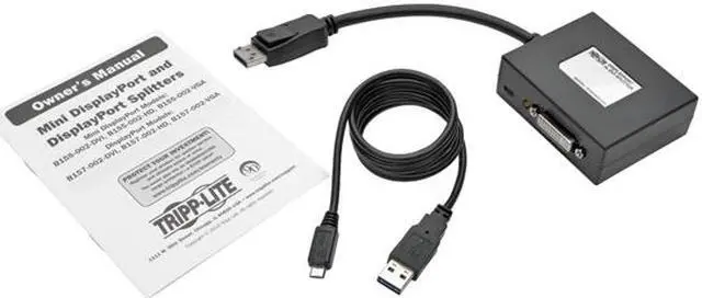 Alt view image 4 of 4 - 2-PORT DISPLAYPORT TO DVI SPLITTER 1920X1080 60HZ (1080P) TAA