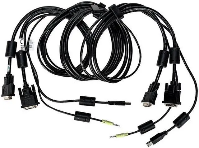 Alt view image 3 of 3 - Vertiv Avocent USB Keyboard and Mouse, DVI-D and Audio Cable, 6 ft. with DPP Support for Vertiv Avocent SV and SC Series Switches