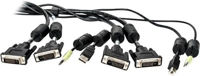 Main image of Vertiv Avocent USB Keyboard and Mouse, DVI-D and Audio Cable, 6 ft. with DPP Support for Vertiv Avocent SV and SC Series Switches