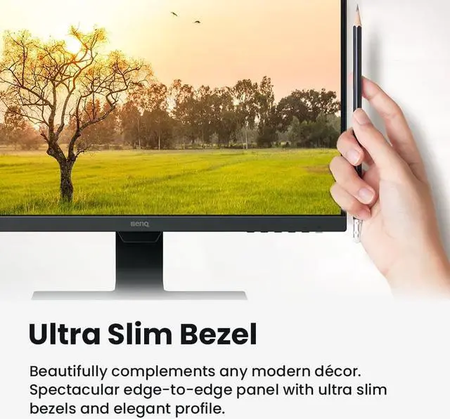 Alt view image 5 of 10 - BenQ GW2780 27 Inch IPS 1080P FHD Computer Monitor with Built-in Speakers, Proprietary Eye-Care Tech, Adaptive Brightness for Image Quality, Ultra-Slim Bezel and Edge to Edge Display