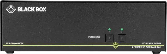 Alt view image 3 of 6 - Black Box Network Services SS2P-SH-DVI-U 2-Port Secure KVM Single-Head Switch - DVI-I & PS-2