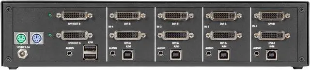 Alt view image 5 of 5 - BLACK BOX SS4P-DH-DVI-U SECURE KVM SWITCH, NIAP 3.0 CERTIFIED - 4-PORT, DUAL-MONITOR, DVI-I, PS2, USB HI
