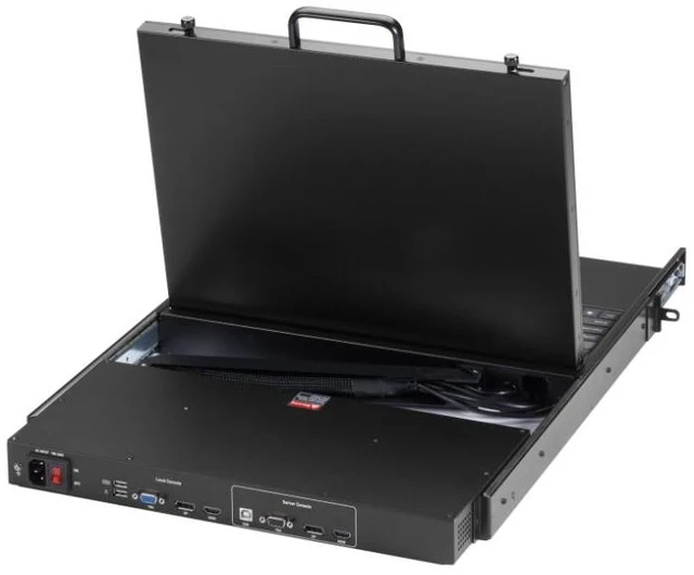 Alt view image 3 of 5 - Black Box KVM LCD Console Tray 17" Touchpad LED Backlight USB HDMI VGA - KVT617A