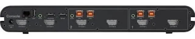Alt view image 2 of 2 - Belkin Universal 2nd Gen Secure KVM Switch 2-Port Dual Head w/CAC - F1DN202KVM-UN-4