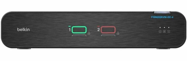 Alt view image 2 of 3 - Belkin Universal DisplayPort Secure KVM, 2-Port Dual Head with CAC - 4K - 3840 x 2160 - 7x USB - 6x DisplayPort - Desktop - TAA Compliant - F1DN202KVM-DC-4