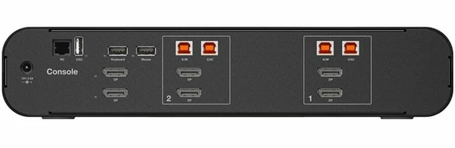 Alt view image 3 of 3 - Belkin Universal DisplayPort Secure KVM, 2-Port Dual Head with CAC - 4K - 3840 x 2160 - 7x USB - 6x DisplayPort - Desktop - TAA Compliant - F1DN202KVM-DC-4