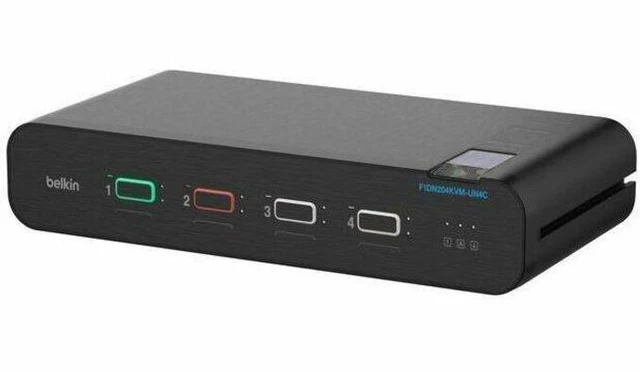 Alt view image 3 of 5 - Belkin Universal 2nd Gen Secure KVM Switchbox - F1DN204KVM-UN4C