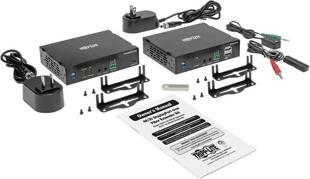 Alt view image 8 of 8 - Tripp Lite Displayport Over Fiber Extender Kit 4K @ 30Hz Ir Usb Duplex Smf Singlemode Taa