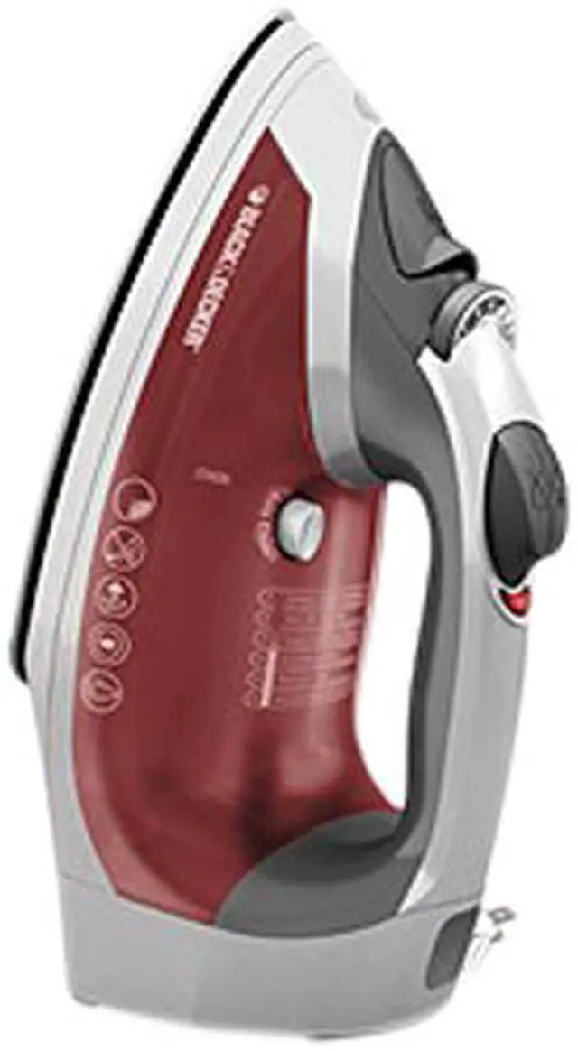 Alt view image 3 of 5 - Black & Decker ICR07X Xpress Traditional Steam Cord Reel Iron, White/Red