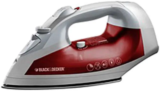 Alt view image 2 of 5 - Black & Decker ICR07X Xpress Traditional Steam Cord Reel Iron, White/Red
