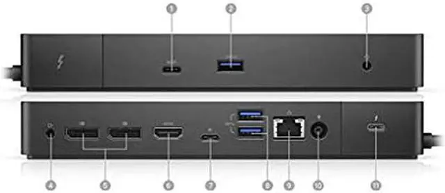 Alt view image 6 of 7 - Dell 9GMPM Thunderbolt Dock WD19TB Docking Station 180W Power Adapter (130W Power Delivery) 210-ARIK