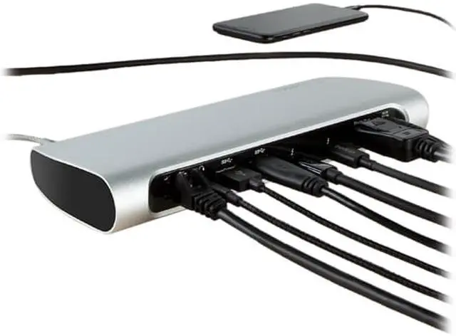 Alt view image 4 of 9 - Belkin Thunderbolt 3 Express Dock HD with 3.3-Foot Thunderbolt 3 Cable, 40 Gbps, Only Compatible with 2016 MacBook Pro