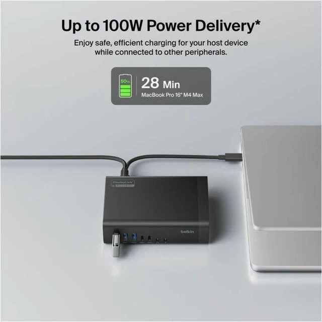Alt view image 4 of 4 - Belkin Connect Universal 16-Port Triple Display USB-C Dock - INC029ttBK