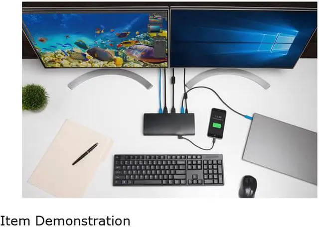 Alt view image 7 of 7 - Kensington SD4610P Docking Station - for Notebook - 60 W - USB Type C - 2 x USB Ports - Network (RJ-45) - HDMI - DisplayPort - Audio Line Out - Microphone - Thunderbolt - Wired