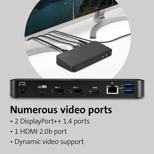 Alt view image 6 of 11 - Kensington Black K34440NA Notebook Port Replicators / Docking Stations