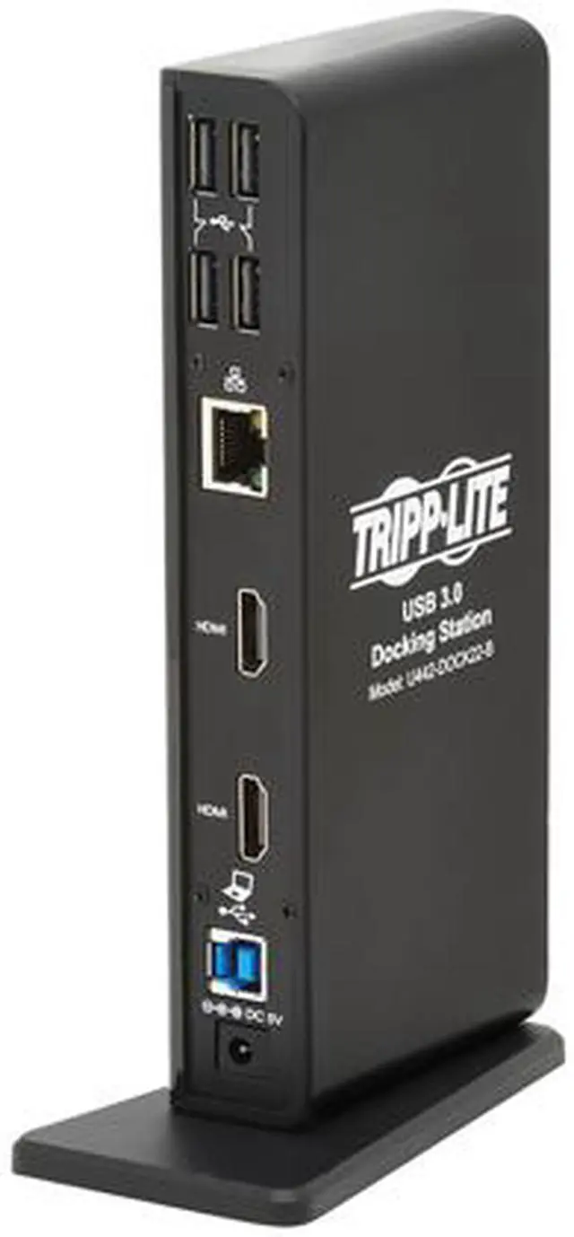 Alt view image 4 of 8 - Tripp Lite U442-DOCK22-B Docking Station - for Notebook/Tablet/Smartphone - USB Type C, USB Type-A - 2 Displays Supported - 2560 x 1440, 1920 x 1200 - 4 x USB 2.0 - 6 x USB Type-A Ports - USB Type-A -