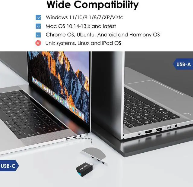 Alt view image 7 of 7 - Wavlink USB 3.0 Universal Laptop Docking Station Dual Monitors DisplayLink Dock with HDMI/DVI/VGA, Gigabit Ethernet, 6 USB Ports, Audio for M1 M2 Mac and Windows, MacOS, ChromeOS, Ubuntu 20.04, 22.04