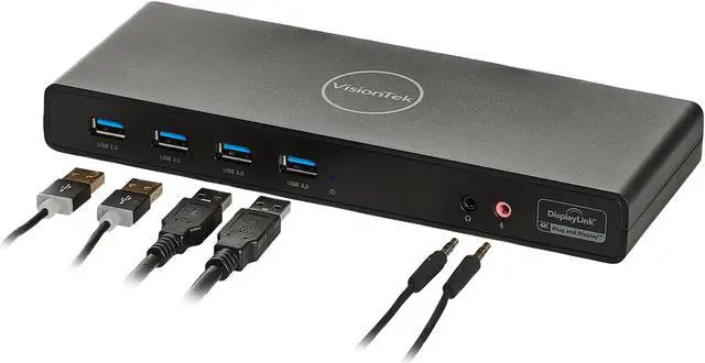 Alt view image 5 of 9 - VisionTek VT4000 Universal DUAL 4K USB Laptop Docking Station Mac & Windows