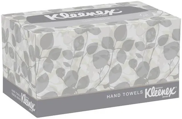 Alt view image 2 of 2 - Kleenex Hand Towels with Premium Absorbency Pockets (01701), Hygienic Countertop Pop-Up Box, White, 120 Sheets / Carton
