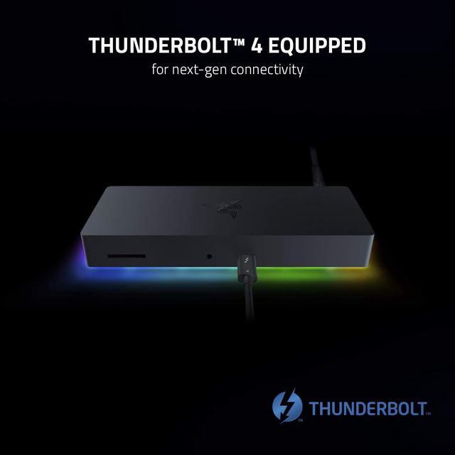 Alt view image 2 of 6 - Razer Thunderbolt 4 Dock: Thunderbolt 4 Certified - 10 Ports in One - Dual 4K or Single 8K Video Output - Future-Proof & Backward-Compatible - RGB Lighting - Chroma