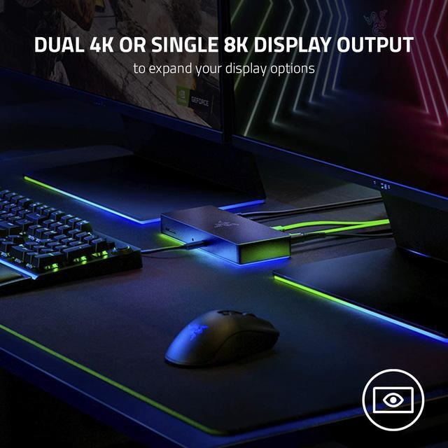 Alt view image 4 of 6 - Razer Thunderbolt 4 Dock: Thunderbolt 4 Certified - 10 Ports in One - Dual 4K or Single 8K Video Output - Future-Proof & Backward-Compatible - RGB Lighting - Chroma