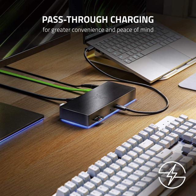 Alt view image 6 of 6 - Razer Thunderbolt 4 Dock: Thunderbolt 4 Certified - 10 Ports in One - Dual 4K or Single 8K Video Output - Future-Proof & Backward-Compatible - RGB Lighting - Chroma