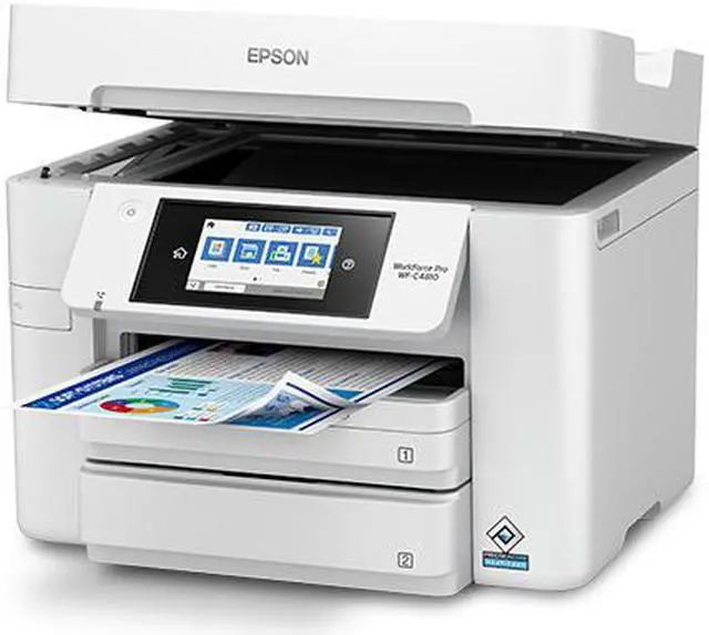Alt view image 3 of 9 - Epson WorkForce Pro WF-C4810 Inkjet Multifunction Printer - Color - Copier/Fax/Printer/Scanner - Automatic Duplex Print - Color Scanner - 1200 dpi Optical Scan - Color Fax - Wireless LAN - For ...