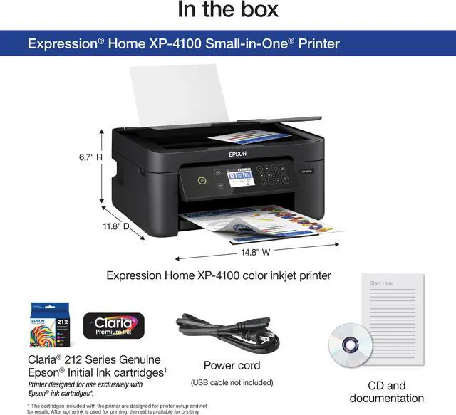 Alt view image 7 of 8 - Epson Expression Home XP-4100 Wireless Color Printer with Scanner and Copier