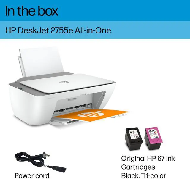 Alt view image 4 of 17 - HP DeskJet 2755e All-in-One Wireless Color Printer, with Bonus 3 Months Free Instant Ink with HP+ (26K67A)