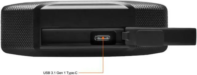 Alt view image 7 of 7 - SanDisk G-DRIVE ArmorATD 5TB USB-C Portable Rugged Hard Drive SDPH81G005TGBAND