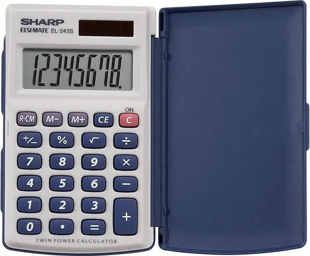 Main image of Twin-Powered Basic Hand-Held Calculator with Extra-Large Display