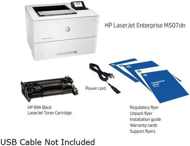 Alt view image 5 of 8 - HP LaserJet Enterprise M507n Laser Printer, Black And White Mobile Print Up to