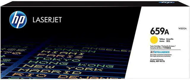 Main image of HP 659A Yellow Original LaserJet Toner Cartridge, ~13,000 pages, W2012A