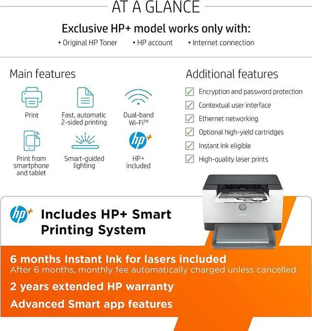 Alt view image 4 of 12 - HP LaserJet MFP M234dwe All-in-One Wireless Black & White Printer with HP+ and 6 Months Free Cartridges (6GW99E)