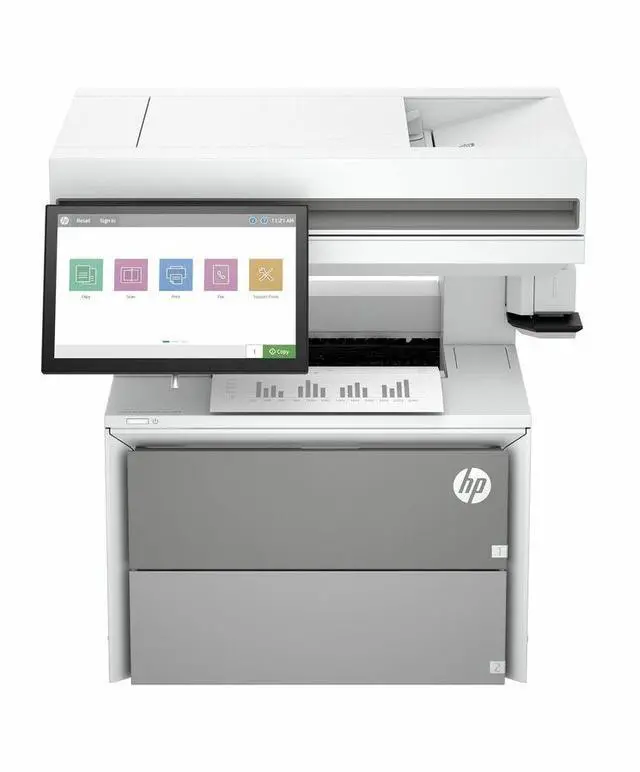 Main image of HP LaserJet Enterprise 5602zfw Wired Laser Multifunction Printer - Monochrome - Copier/Fax/Printer/Scanner - 76 ppm - 1200x1200 dpi - Automatic Duplex - Up to 149999 Pages Monthly - 675S5A#BGJ
